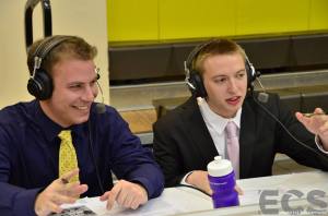 Lucas Frankel and Mike Lucas on the call for this game. courtesy: Emerson Channel Sports